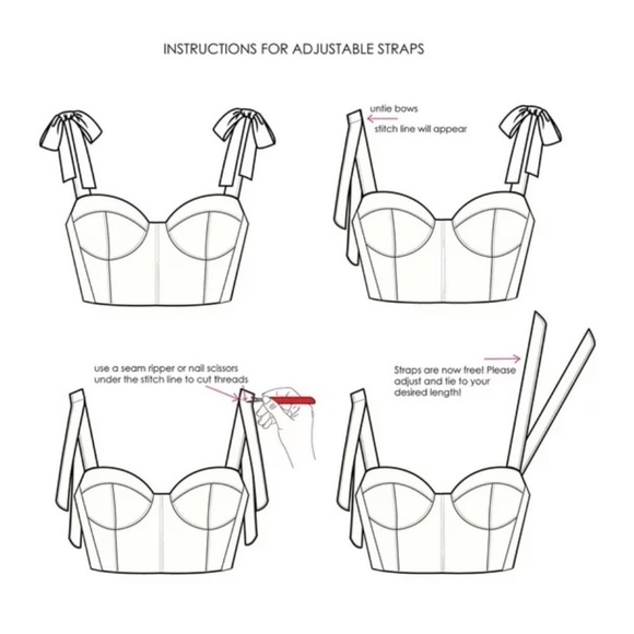 Pink bustier neck tiered hem shoulder tie smocked back sundress - Picture 6 of 6